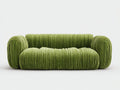 Canapé 3 places - Velours c?telé - 214x103x72 cm - Vert olive - Style contemporain