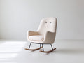 Fauteuil à bascule - Tissu bouclé - 83x74x100 cm - Beige crème - Style moderne