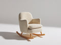 Fauteuil à bascule - Tissu bouclé - 81x74x94 cm - Ivoire - Style scandinave